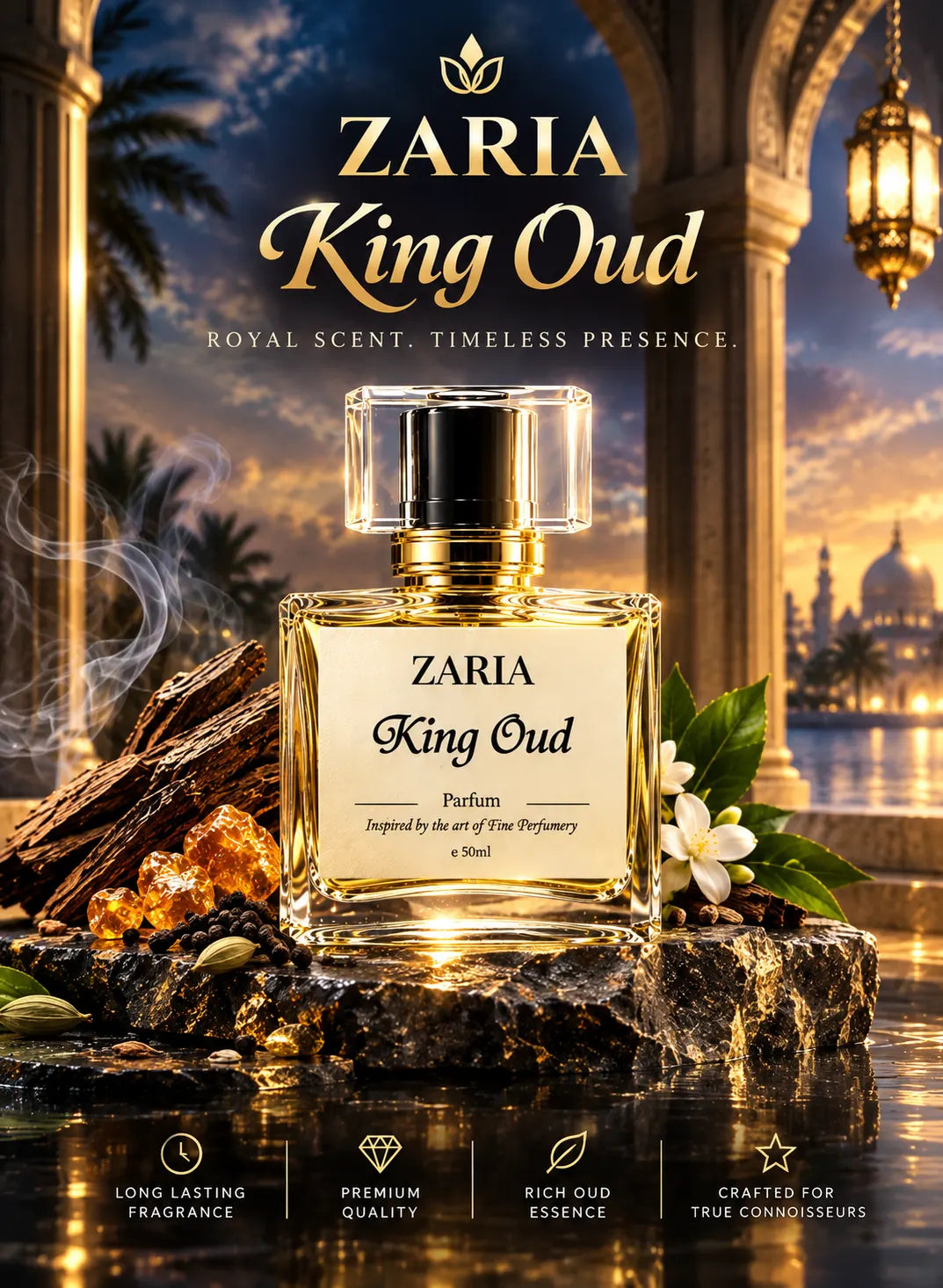 King Oud 50ml – Signature Oud Perfume by ZARIA